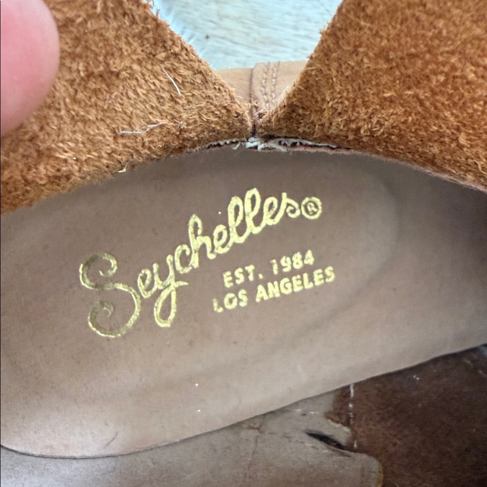 Anthropologie Seychelles Women's Tan SNARE Leather Ankle Booties size 8 - Picture 7 of 15